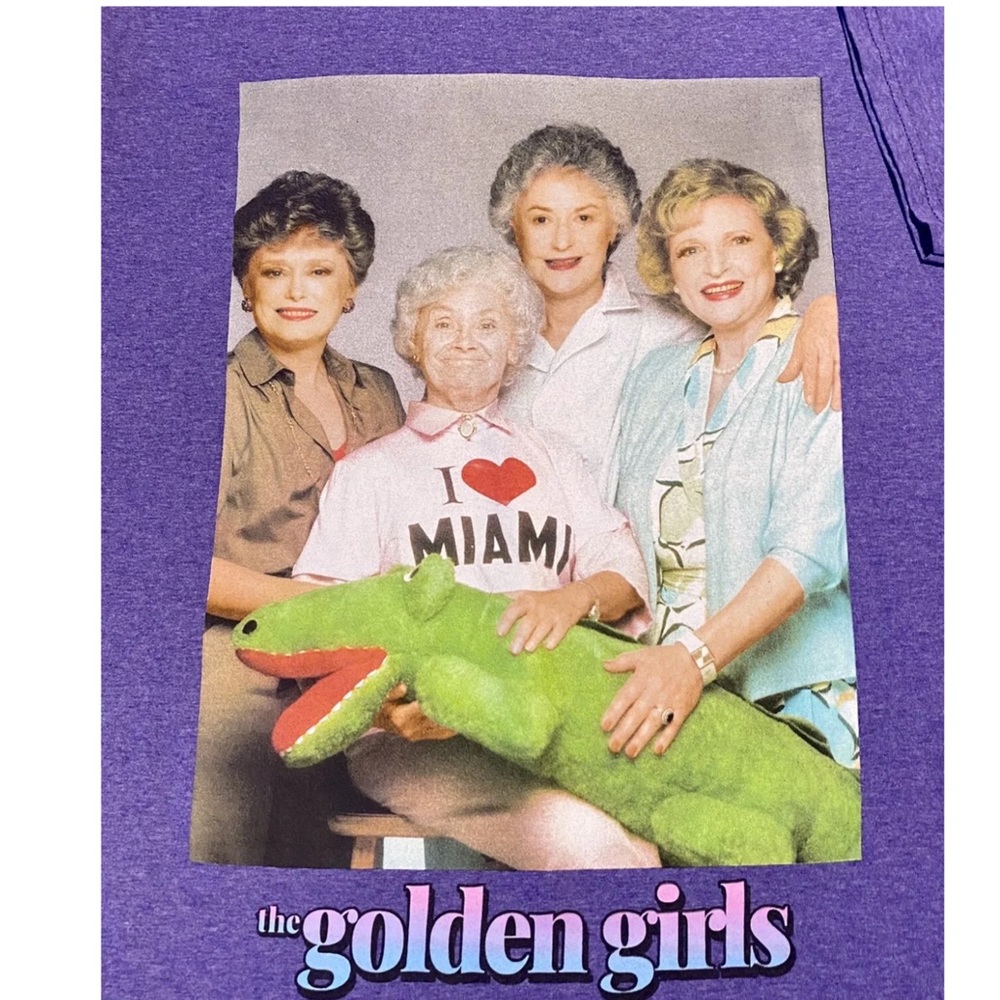 NWT The Golden Girls Shirt - Purple - XL - ABC Studios Betty White Bea Arthur - Picture 5 of 5